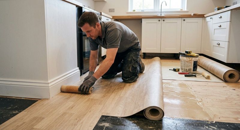 Sheet Linoleum Installation in Quinlan, TX